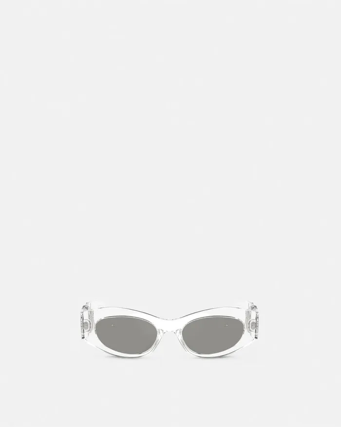 Versace Sunglasses Women Medusa Biggie CatEye Sunglasses Transparent
