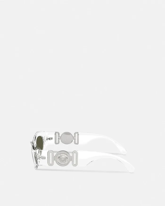 Versace Sunglasses Women Medusa Biggie CatEye Sunglasses Transparent