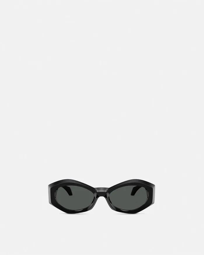 Versace Sunglasses Women Medusa Plaque Geometric Sunglasses Blackgold