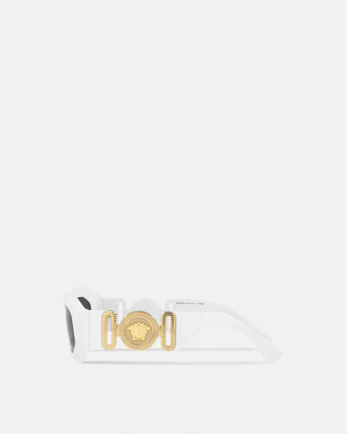 Versace Sunglasses WomenMen Maxi Medusa Biggie Sunglasses White