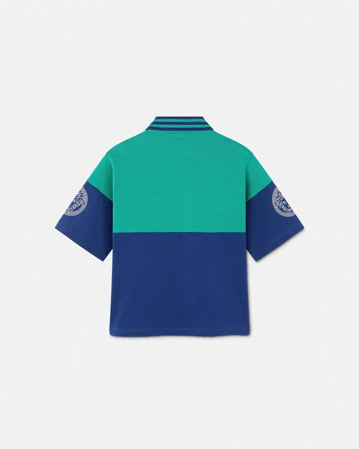 Versace Tshirts and Polos Kids Logo Polo Shirt Bluegreen