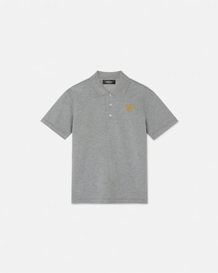 Versace Tshirts and Polos Kids Medusa Polo Shirt Gray