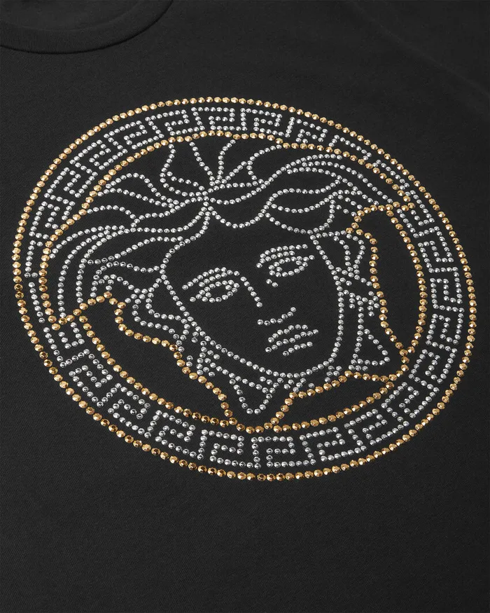 Versace Tshirts and Polos Kids Studded Medusa TShirt Black