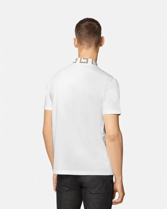 Versace TShirts and Polos Men Greca Polo Shirt White