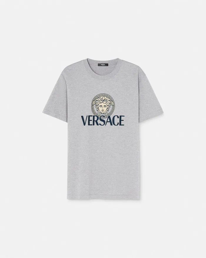 Versace TShirts and Polos Men Medusa Logo TShirt Gray