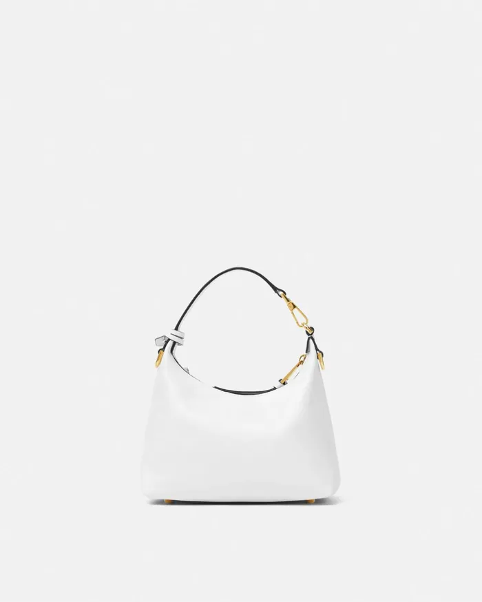 Versace Top Handle Women Tag Hobo Handbag White