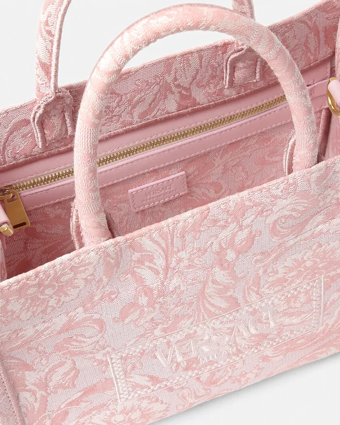 Versace Totes Women Barocco Athena Small Tote Bag Pinkprint