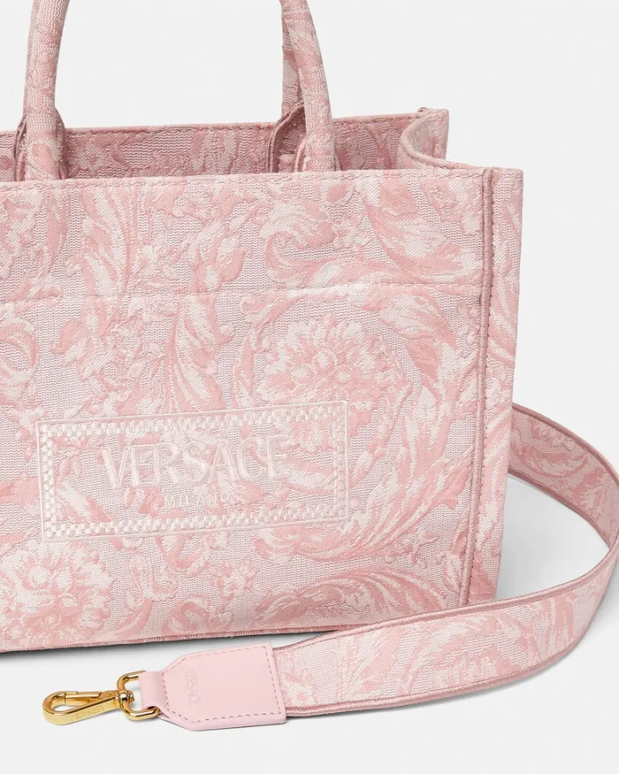 Versace Totes Women Barocco Athena Small Tote Bag Pinkprint