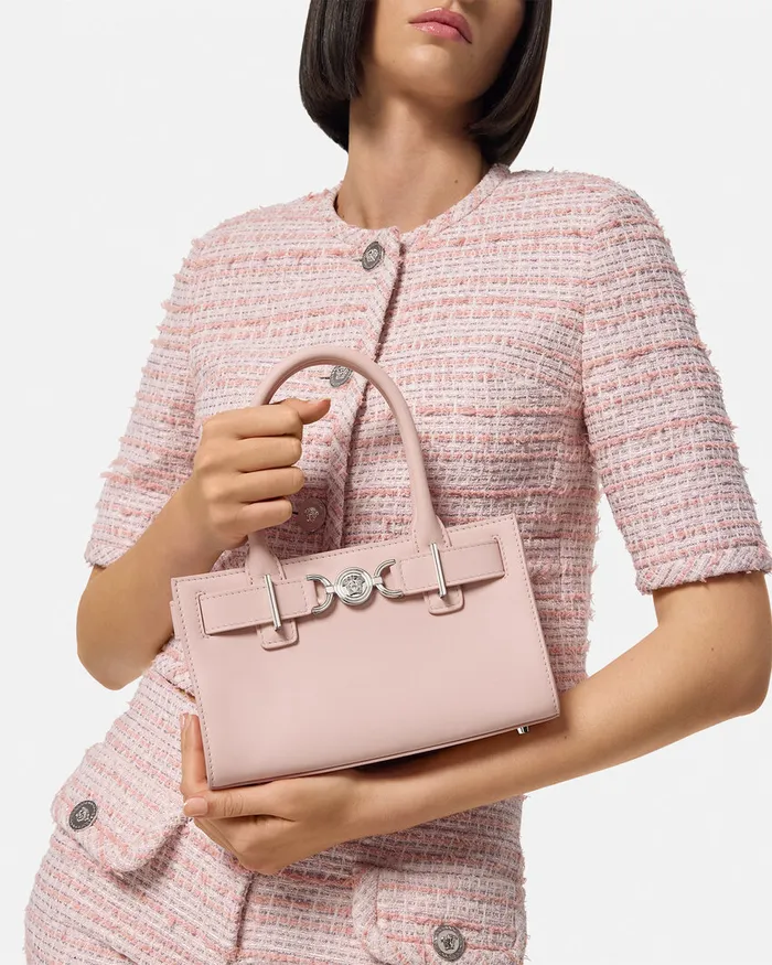 Versace Totes Women Medusa 03995 Small Tote Bag Light Pink