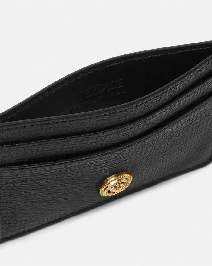 Versace Wallets Men Medusa Biggie Cardholder Blackgold
