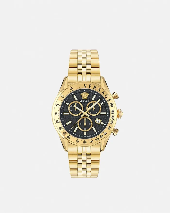 Versace Watches Men Chrono Master Watch Blackgold