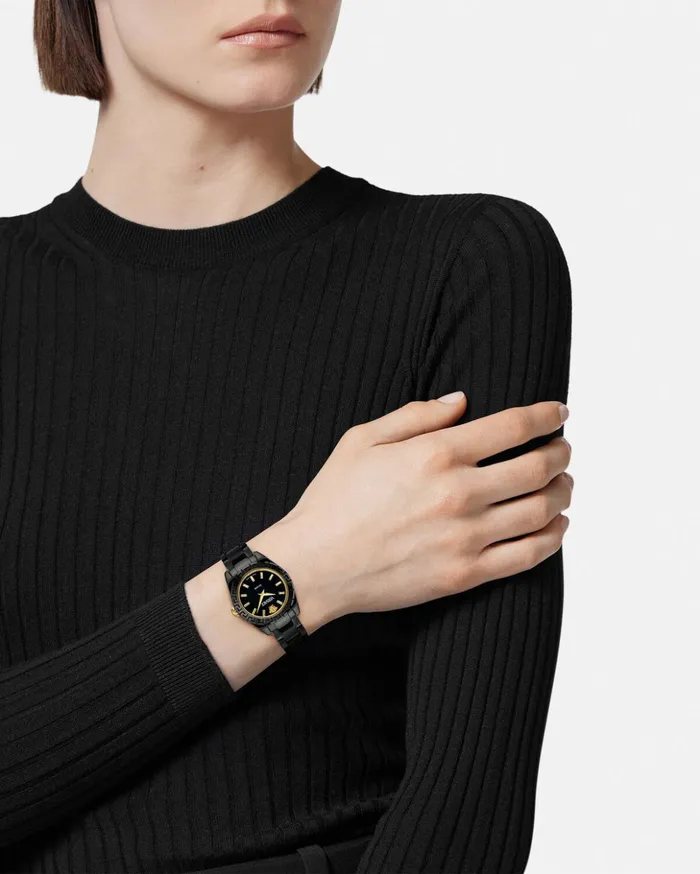 Versace Watches Women Dv One Mini Watch Black
