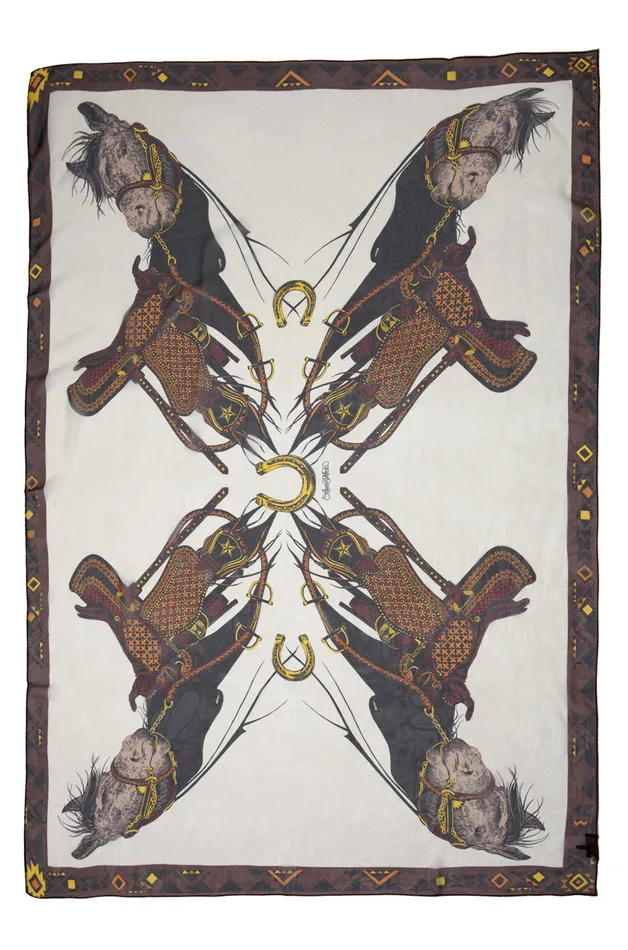 Victoria Horse Silk Chiffon Scarf Tan Women039s Lauren Moshi Lifestyle Victoria Horse Silk Chiffon Scarf Tan Women039s Lauren Moshi Lifestyle
