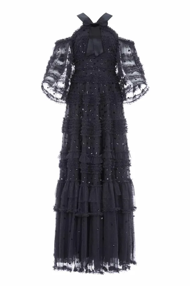 Vivian Off Shoulder Gown Black Women Needle and Thread Dresses
