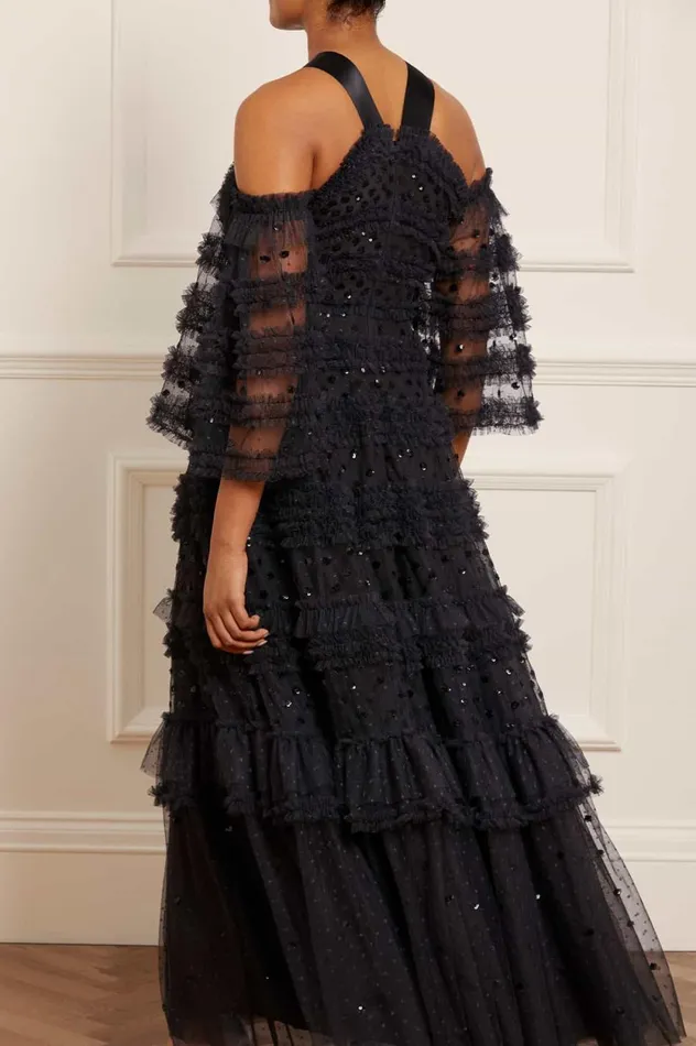Vivian Off Shoulder Gown Black Women Needle and Thread Dresses