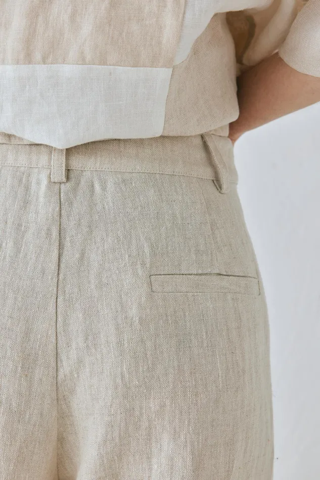 VRG GRL Goldie Linen Pants Oatmeal Women Pants VRG GRL Goldie Linen Pants Oatmeal Women Pants