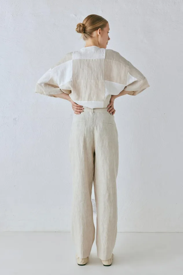 VRG GRL Goldie Linen Pants Oatmeal Women Pants VRG GRL Goldie Linen Pants Oatmeal Women Pants