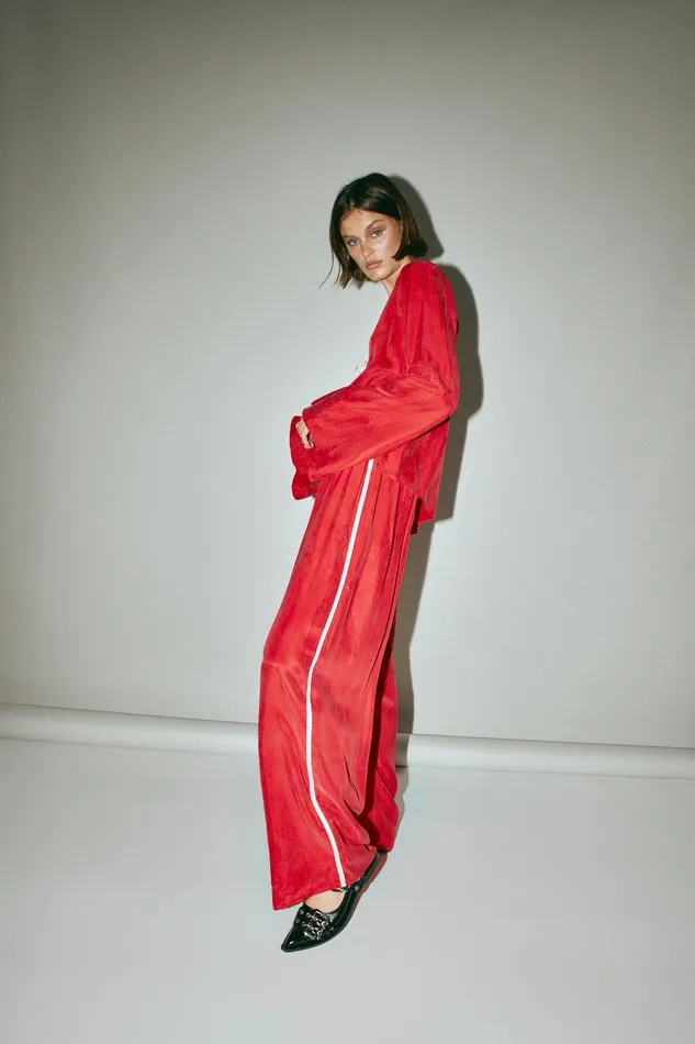 VRG GRL Moonscapes Pants Chilli Women Pants VRG GRL Moonscapes Pants Chilli Women Pants