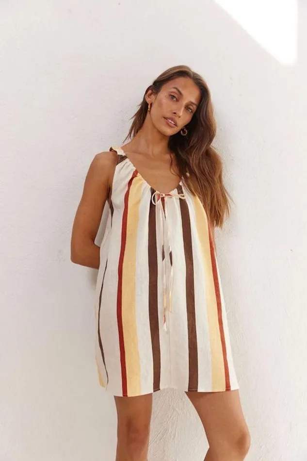 VRG GRL Rio Linen Mini Dress Ace Women Mini Dresses