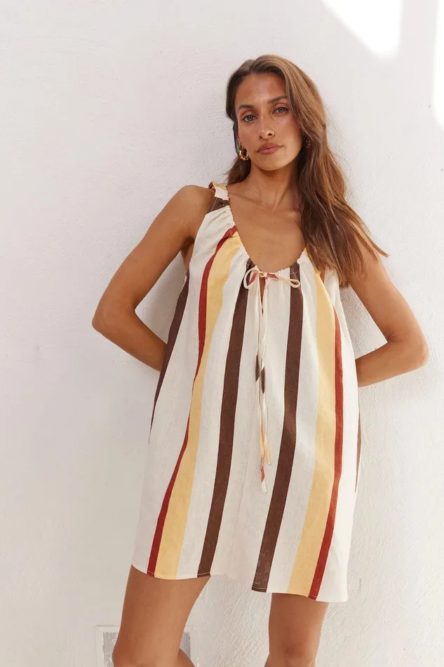 VRG GRL Rio Linen Mini Dress Ace Women Mini Dresses