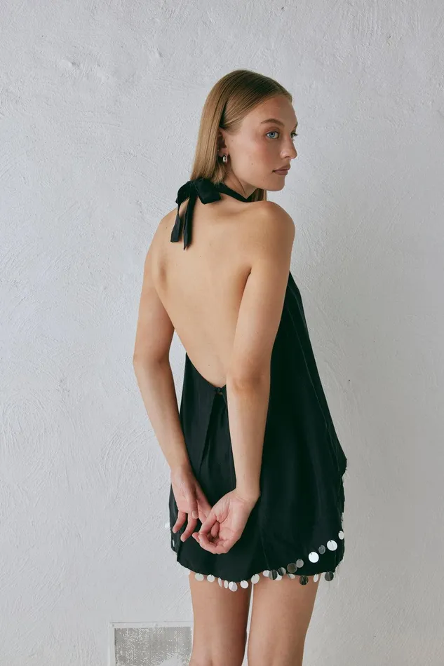 VRG GRL Spritz Top Black Women Sets