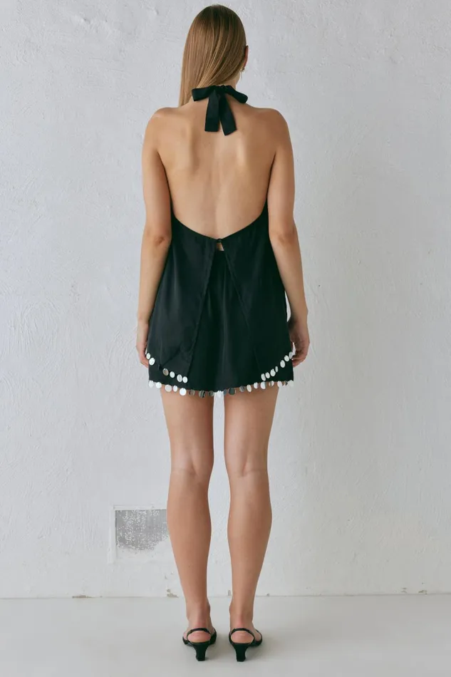VRG GRL Spritz Top Black Women Sets
