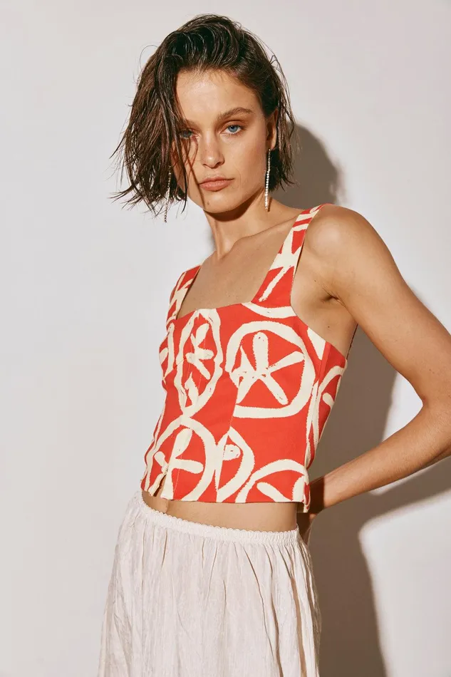 VRG GRL The Way To San Jose Top Print Women Sleeveless