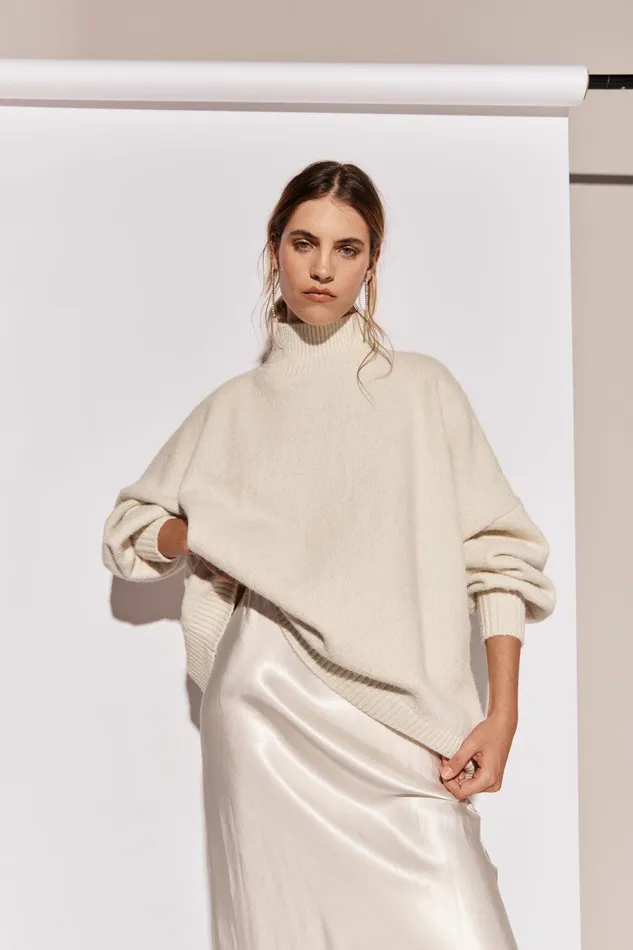 VRG GRL Yumi Knit Jumper Cream Women JumpersSweaters VRG GRL Yumi Knit Jumper Cream Women JumpersSweaters