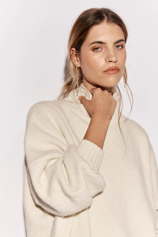 VRG GRL Yumi Knit Jumper Cream Women JumpersSweaters VRG GRL Yumi Knit Jumper Cream Women JumpersSweaters