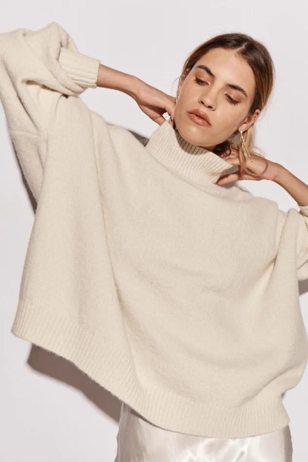 VRG GRL Yumi Knit Jumper Cream Women JumpersSweaters VRG GRL Yumi Knit Jumper Cream Women JumpersSweaters