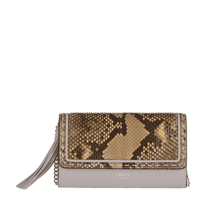 Wallet Chain Multico Grey Mauve Women Lancel Wallet