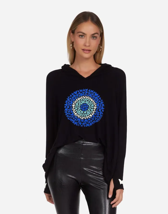 Wilma Butterfly Evil Eye Black Women039s Lauren Moshi Long Sleeve