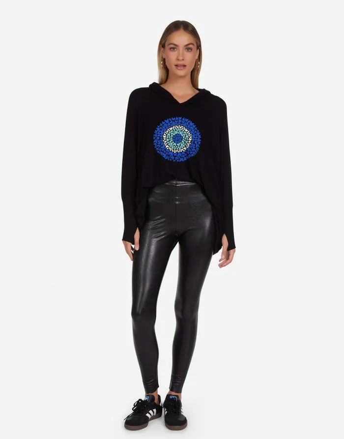 Wilma Butterfly Evil Eye Black Women039s Lauren Moshi Long Sleeve