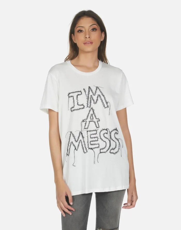 Wolf I039m A Mess Milk Women039s Lauren Moshi Short Sleeve
