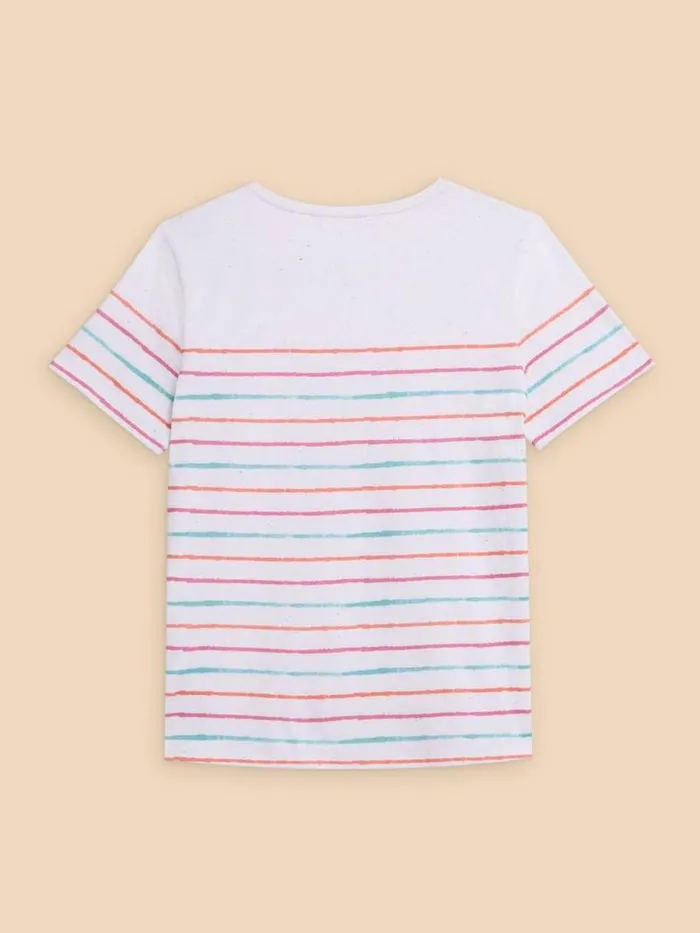 Women ABBIE STRIPE TEE Ivory Multi White Stuff Shirts and Blouses Women ABBIE STRIPE TEE Ivory Multi White Stuff Shirts and Blouses