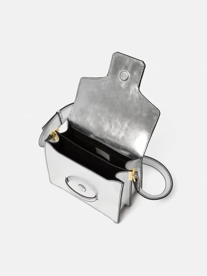 Women Ada Leather Crossbody Bag Silver Jigsaw Bags
