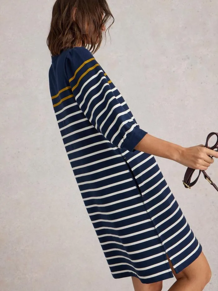 Women Amy Stripe Dress Navy Multi White Stuff Dresses