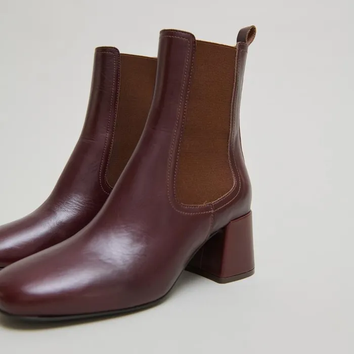 Women Ankle Boots With Heels And Elastics Brown JONAK Ankle Boots Lowboots