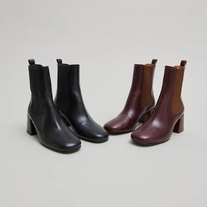 Women Ankle Boots With Heels And Elastics Brown JONAK Ankle Boots Lowboots