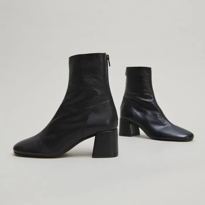 Women Ankle Boots With Rear Zips Black JONAK Ankle Boots Lowboots Women Ankle Boots With Rear Zips Black JONAK Ankle Boots Lowboots