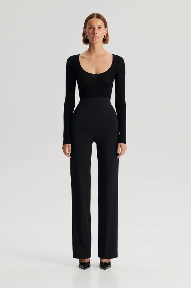 Women BABYWOOL SCOOP NECK BLACK ALL Knitwear Scanlan Theodore
