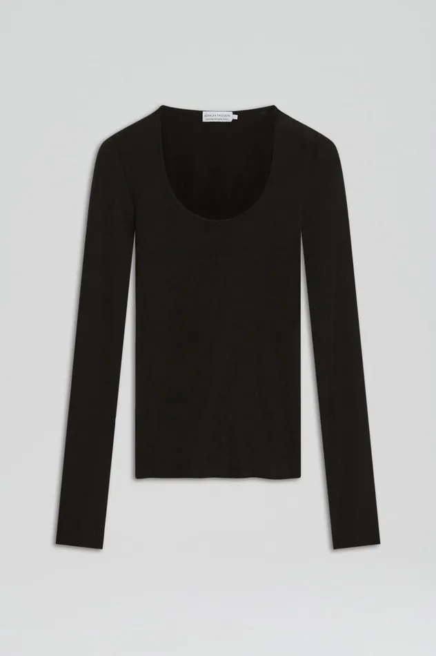 Women BABYWOOL SCOOP NECK BLACK ALL Knitwear Scanlan Theodore