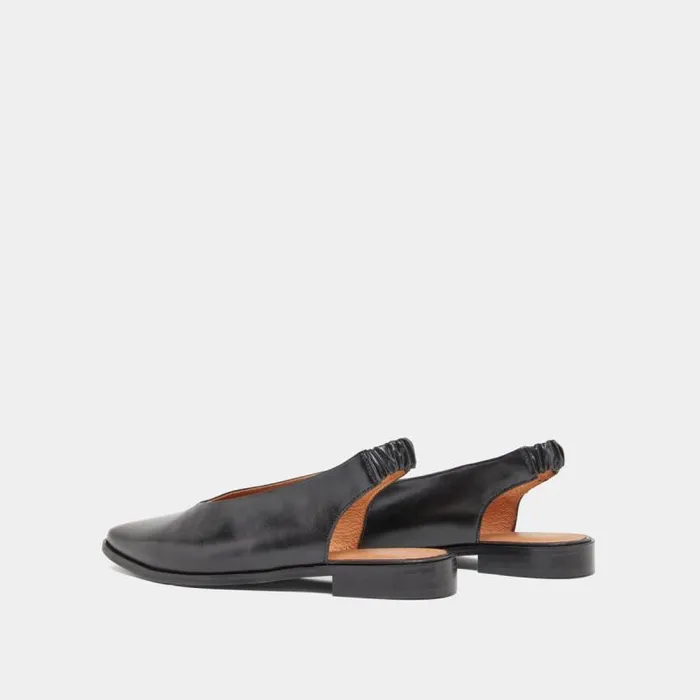 Women Ballet Flats With Open Backs Black JONAK Ballet Flats