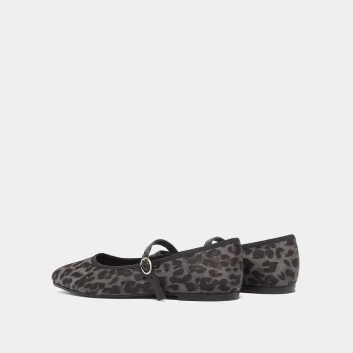 Women Ballet Flats With Strap Leopard JONAK Ballet Flats