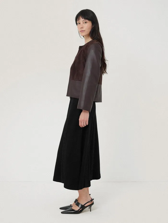 Women Batwing Stitched Dress Black Jigsaw Dresses and Jumpsuits