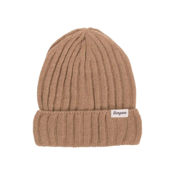 Women Bergans Of Norway Beanies And Caps Rabot Mount Rib Wool Beanie Warm Sand