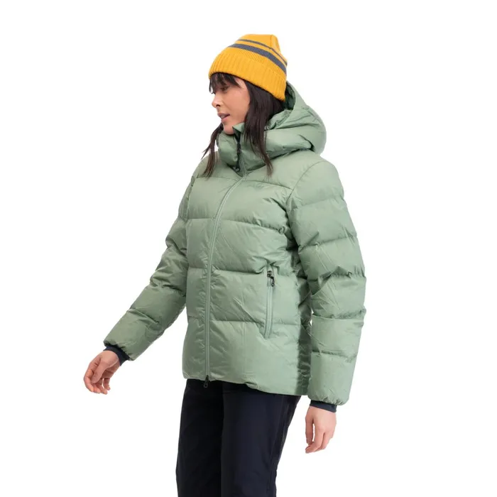 Women Bergans Of Norway Down Jackets Lava Warm Down Jacket WHood Jade Green