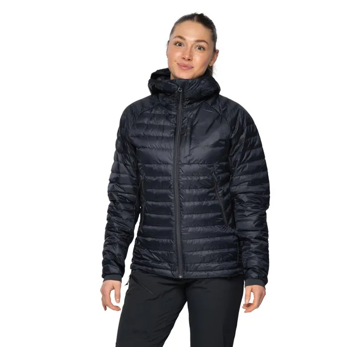 Women Bergans Of Norway Down Jackets Vaagaa Light Down Jacket Hood Black