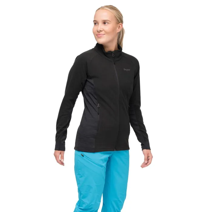 Women Bergans Of Norway Fleece Rabot Fleece Midlayer Jacket Black