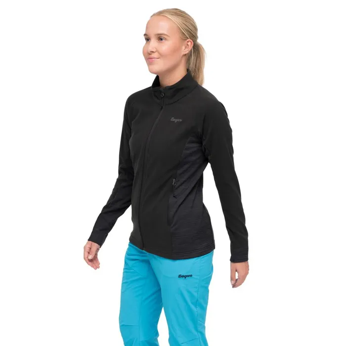 Women Bergans Of Norway Fleece Rabot Fleece Midlayer Jacket Black